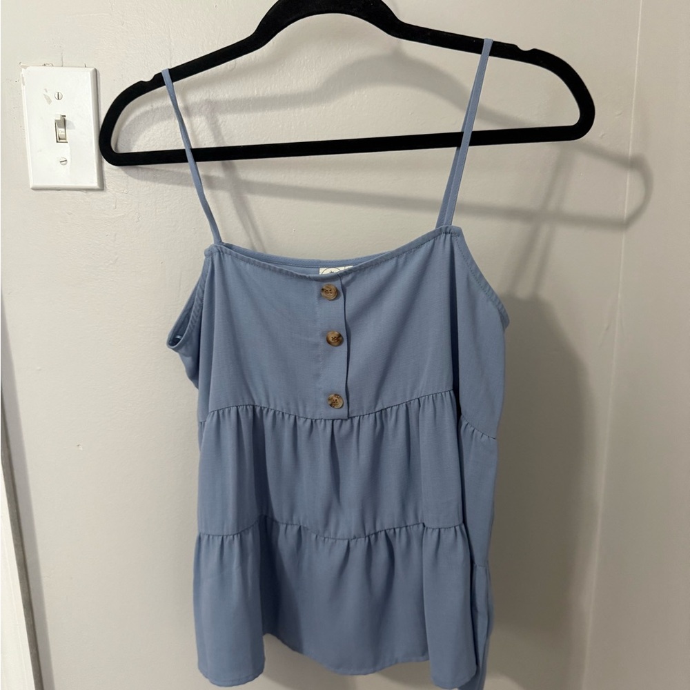 Paper Crane Light Blue Buttoned Camisole